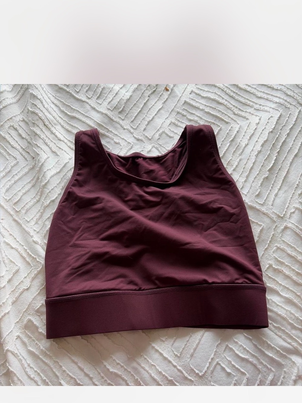 Women's Burgundy Racerback Crop Top